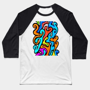 Color Swirl No.#21 Baseball T-Shirt